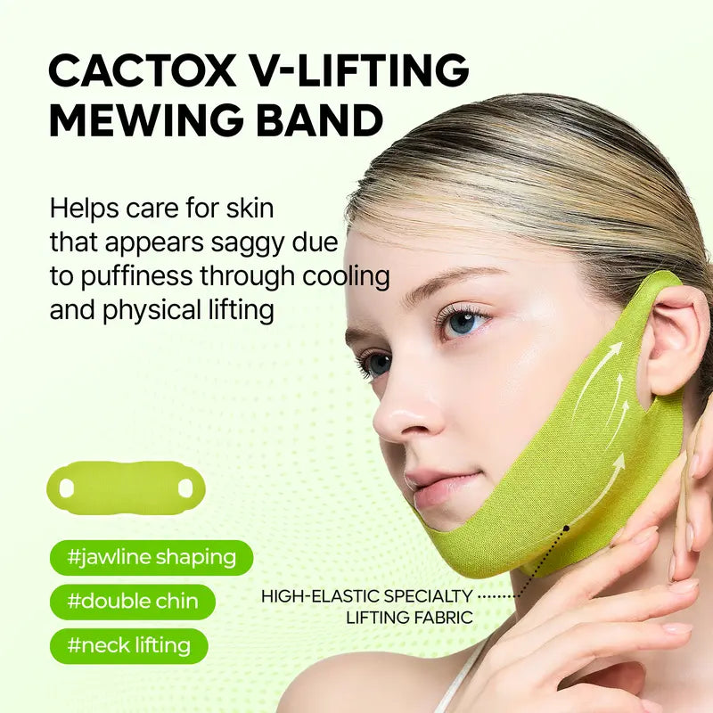 V-Lifting Mewing Band – Cactus Ice Cooling For Instant Chin & Jawline Sculpting
