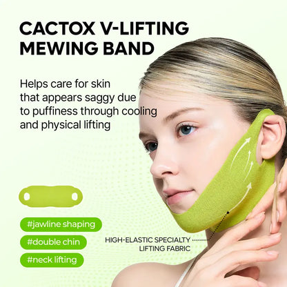 V-Lifting Mewing Band – Cactus Ice Cooling For Instant Chin & Jawline Sculpting