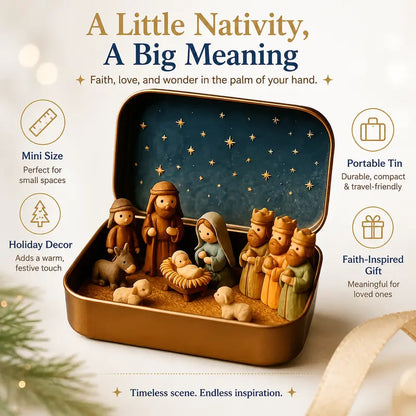 Pocket Size Mini Nativity Scene Set