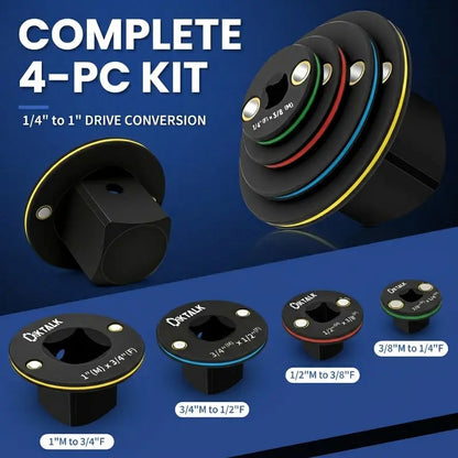 Ultra Low Profile Impact Socket Adapter Set – Stubby Drive Reducer Kit for Tight Spaces