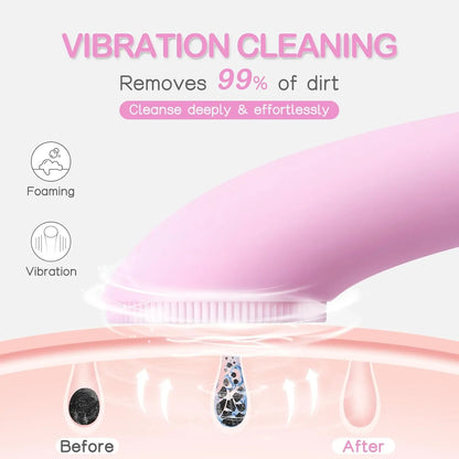Facial Cleansing Brush – Heatable Sonic Vibration For Flawless Pore Deep Cleansing