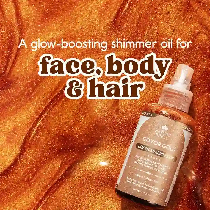 Dry Shimmering Oil – Natural Golden Micas & Triple Nutritive Oils For An Instant Sun-Kissed Radiant Glow