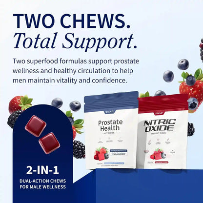 Prostate & Bladder Health Chews – Clinical Botanical Soft Chews For Optimal Urinary Flow & Male Vitality