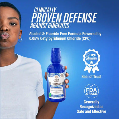 Healthy Gums Mouthwash – 0.05% CPC Anti-Gingivitis Formula For Healthy Gums & Zero Bleeding