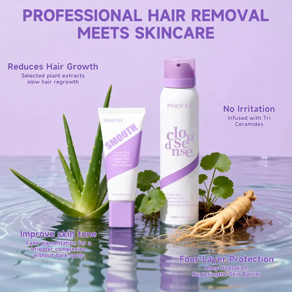 Smooth Hair Removal Cream – 4-Acid Painless Melting Tech For 7-Day Silky Skin