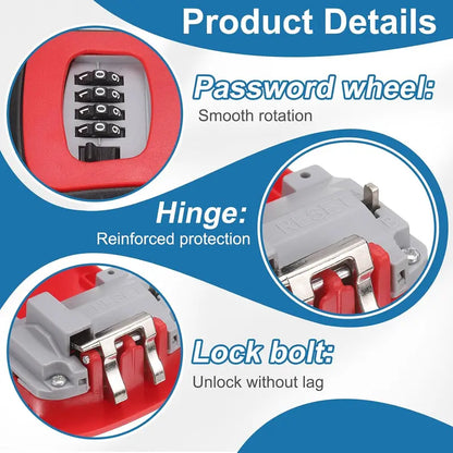 Heavy-Duty Wall Mount Key Lock Box – 4-Digit Weatherproof Anti-Theft Security Safe | Buy 1 Get 1 Free