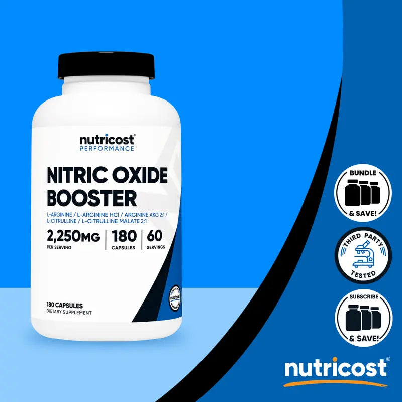 Nitric Oxide Booster 2250mg for Muscle Pump, Strength, and Performance Support