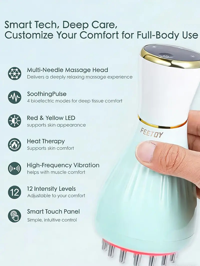 Handheld Meridian Massager – Microcurrent & Thermal Therapy For Full-Body Lymphatic Sculpting