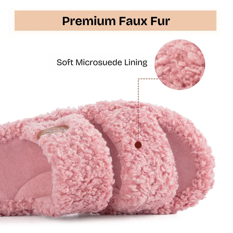 Step On Clouds: Plush Open-Toe Memory Foam House Slippers