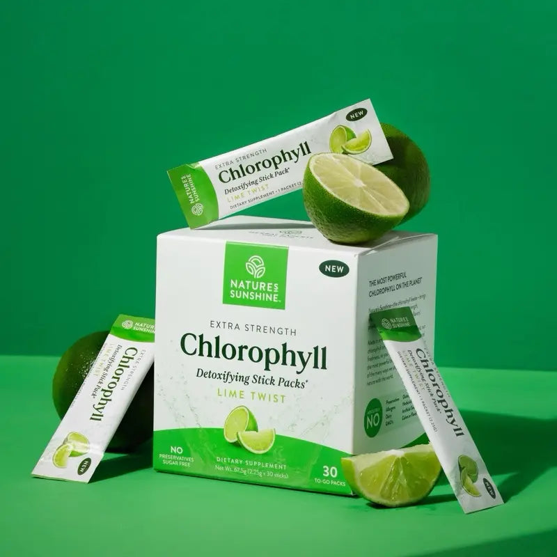 Extra Strength Chlorophyll Lime Twist Sticks for Daily Detox & Fresh Confidence