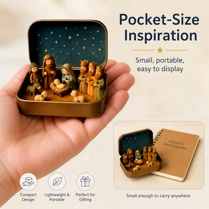 Pocket Size Mini Nativity Scene Set