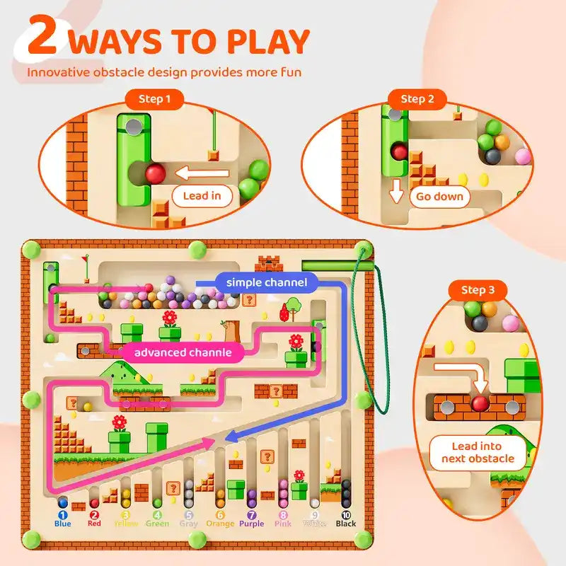 Fine Motor Skills Toys - Unlock Toddler Focus | Magnetic Color & Number Adventure