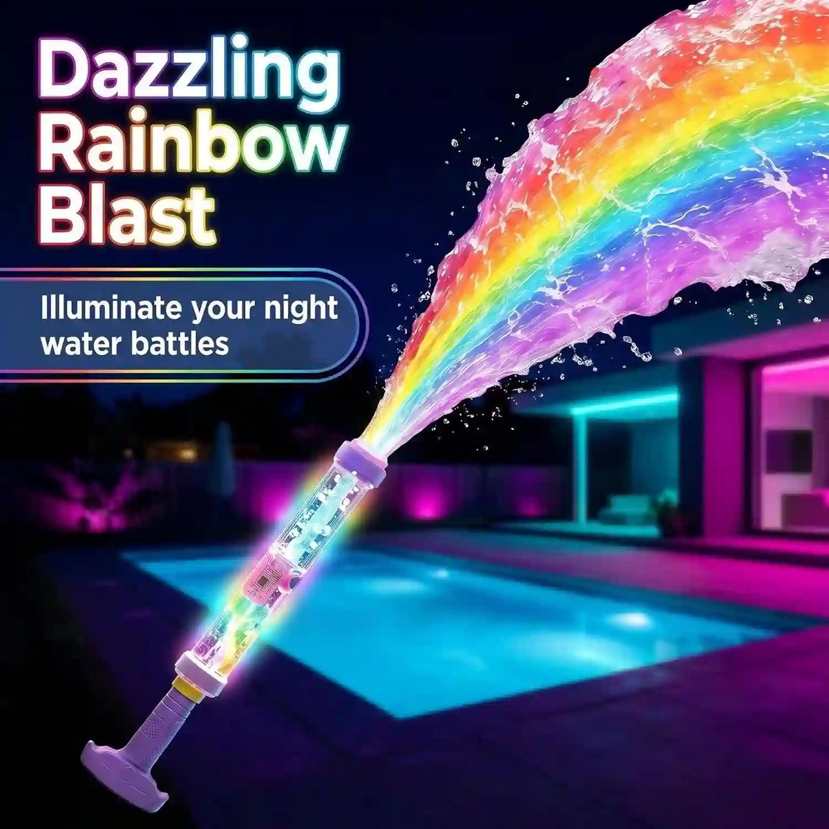 Glowing Rainbow LED Water Blaster – Glowing Rainbow Fireworks For Endless Creative Fun