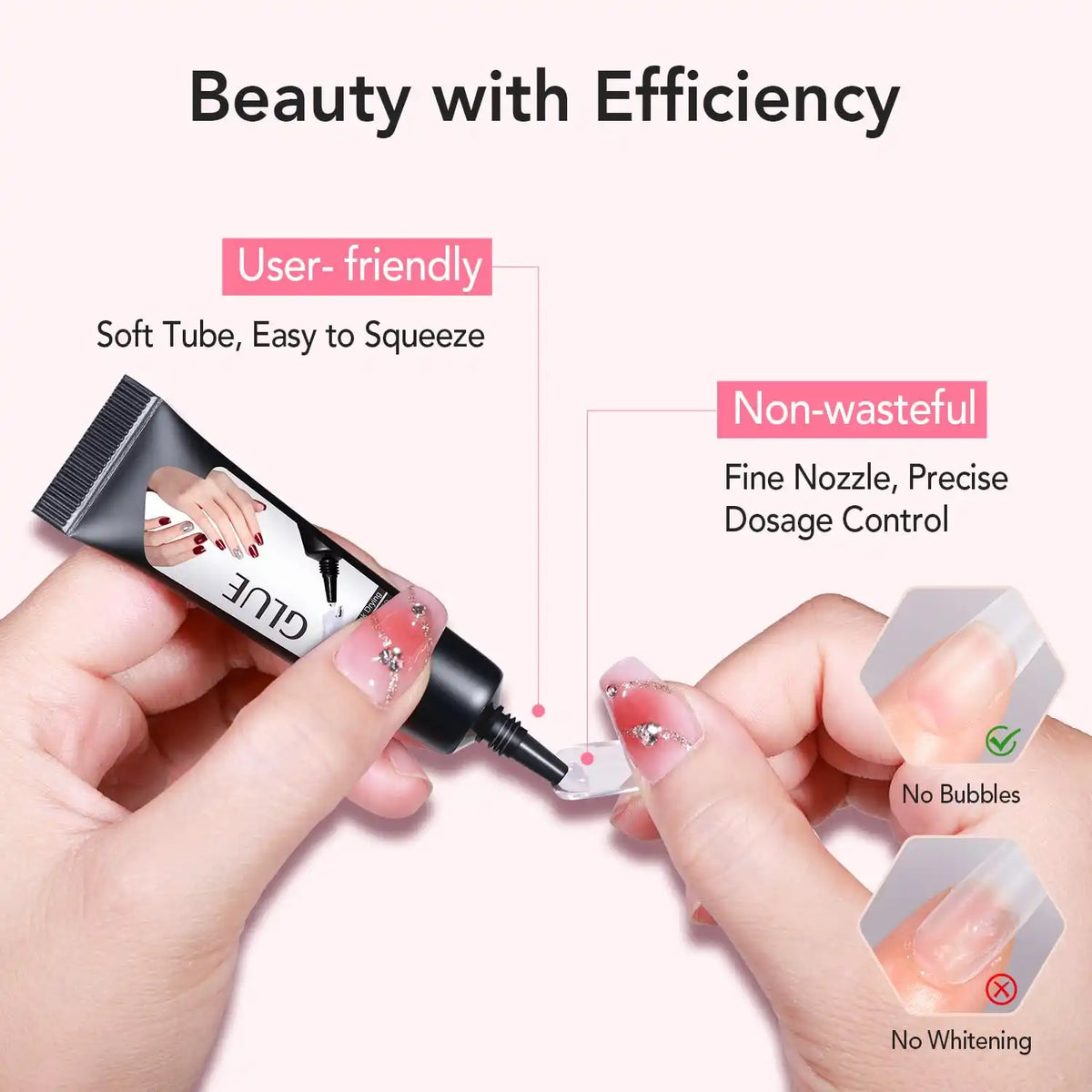 Semi-Solid Nail Glue – No UV Lamp Needed For Instant Salon-Quality Press-Ons