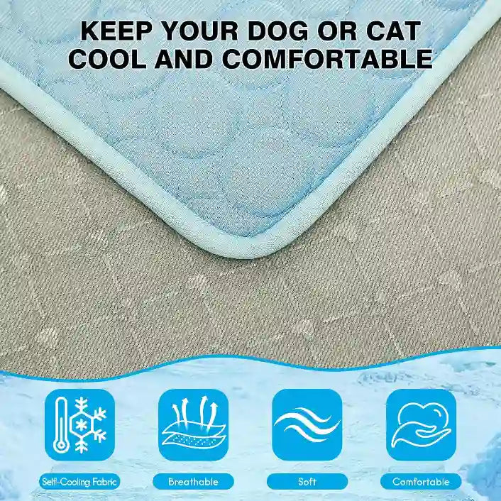 Pet Cooling Mat – Instant Ice Silk Technology For Maximum Summer Comfort