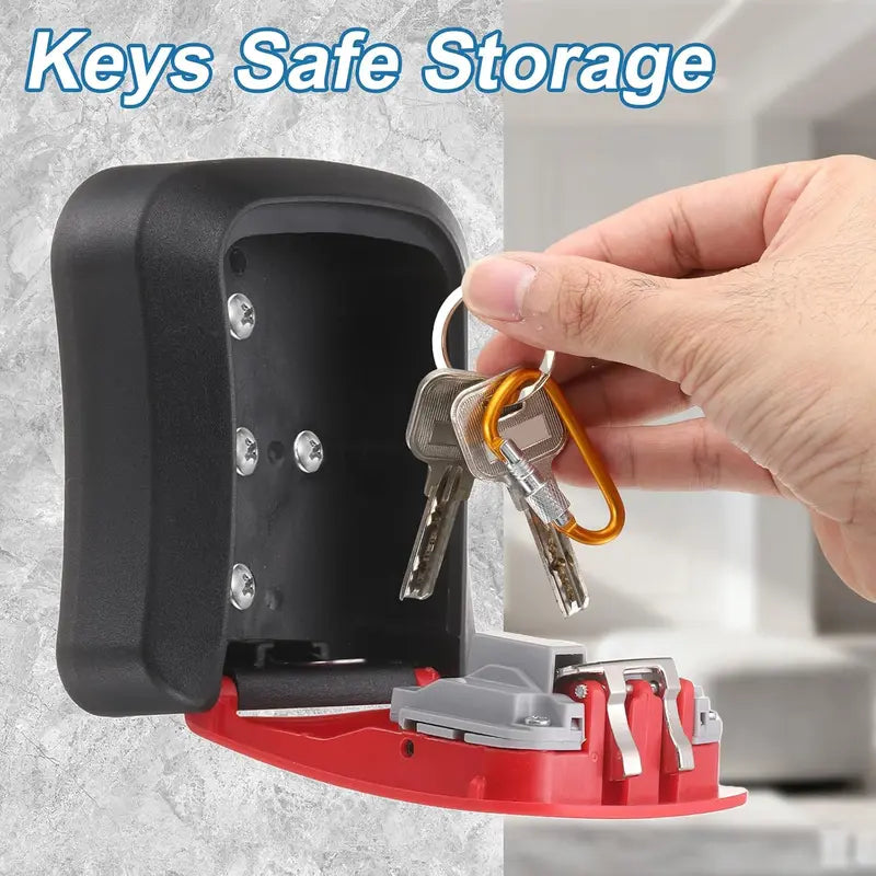 Heavy-Duty Wall Mount Key Lock Box – 4-Digit Weatherproof Anti-Theft Security Safe | Buy 1 Get 1 Free