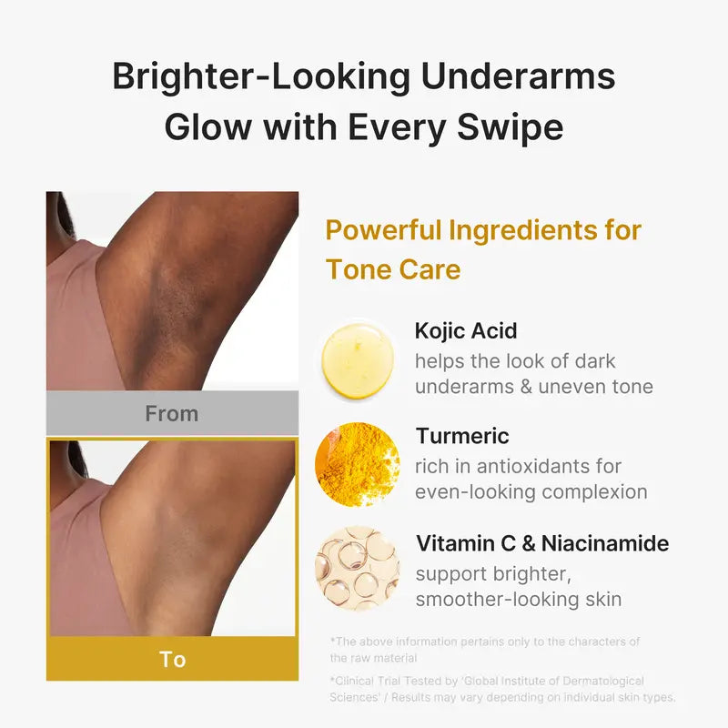 Deodorant Stick – Kojic Acid & Turmeric Formula For 24H Fresh & Brightened Underarms