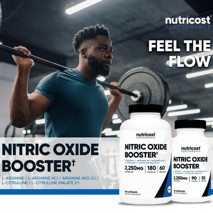 Nitric Oxide Booster 2250mg for Muscle Pump, Strength, and Performance Support