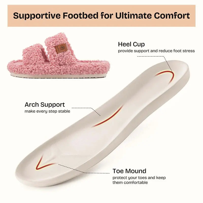 Step On Clouds: Plush Open-Toe Memory Foam House Slippers