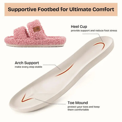Step On Clouds: Plush Open-Toe Memory Foam House Slippers