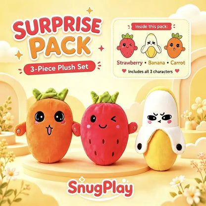Squeeze & Laugh: Musical Fruit Plushie Set