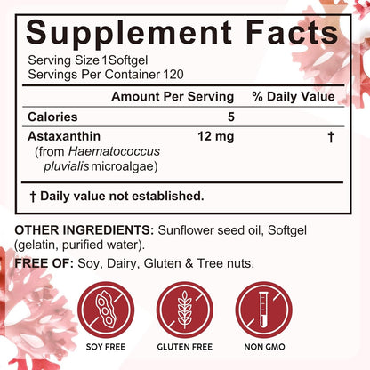 Ultra-Potent 12mg Natural Astaxanthin