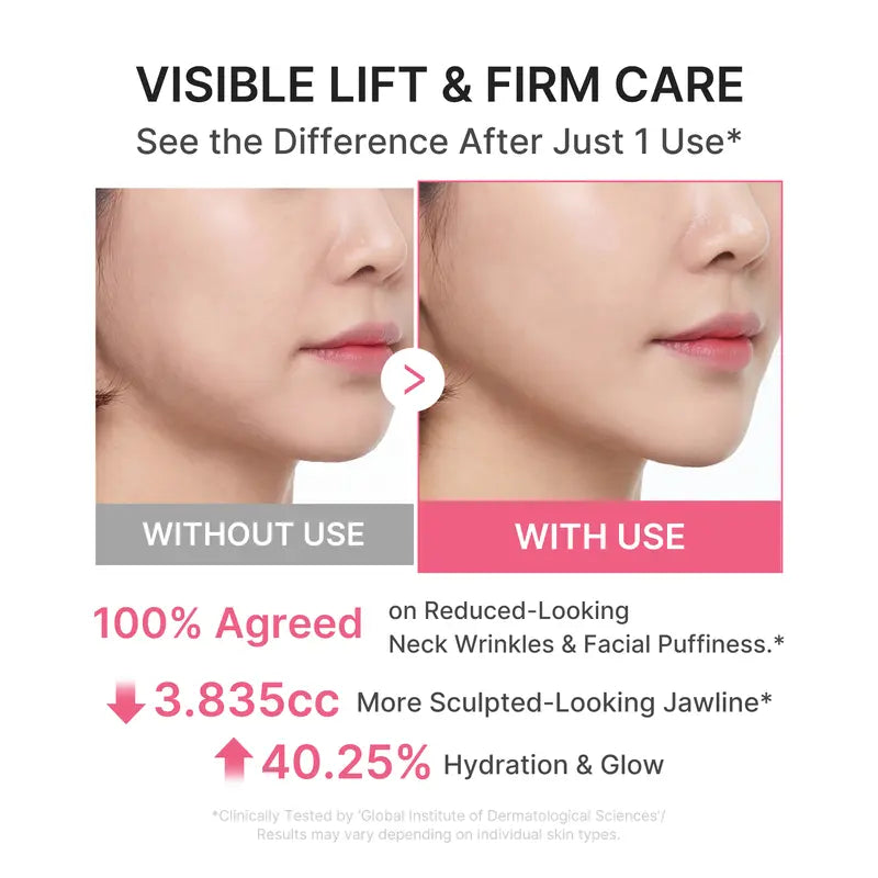 Neck & Jawline Massage Cream – Built-In Glide Applicator For Daily Hydration Care