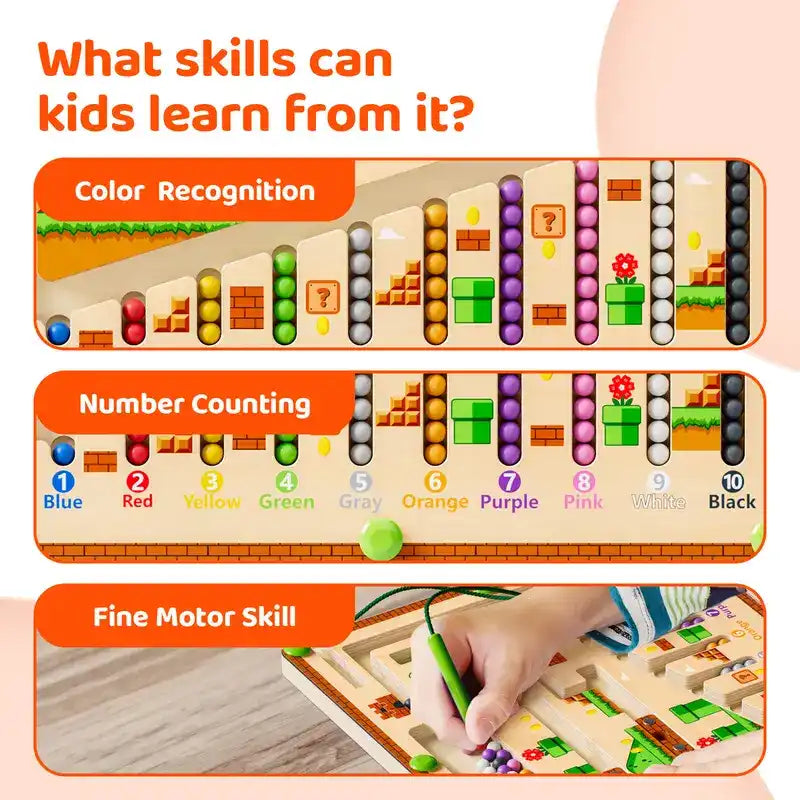 Fine Motor Skills Toys - Unlock Toddler Focus | Magnetic Color & Number Adventure