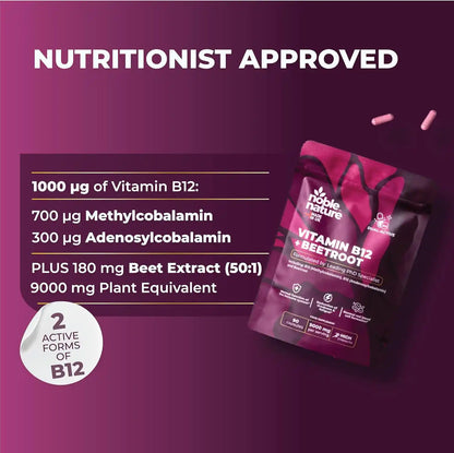 Vitamin B12+Beetroot Capsules – 9000mg High-Absorption Energy Support & Peak Fatigue Reduction