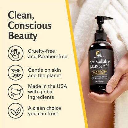 Firming Body Massage Oil with Collagen & Stem Cell – Helps Smooth the Appearance of Cellulite & Improve Skin Texture