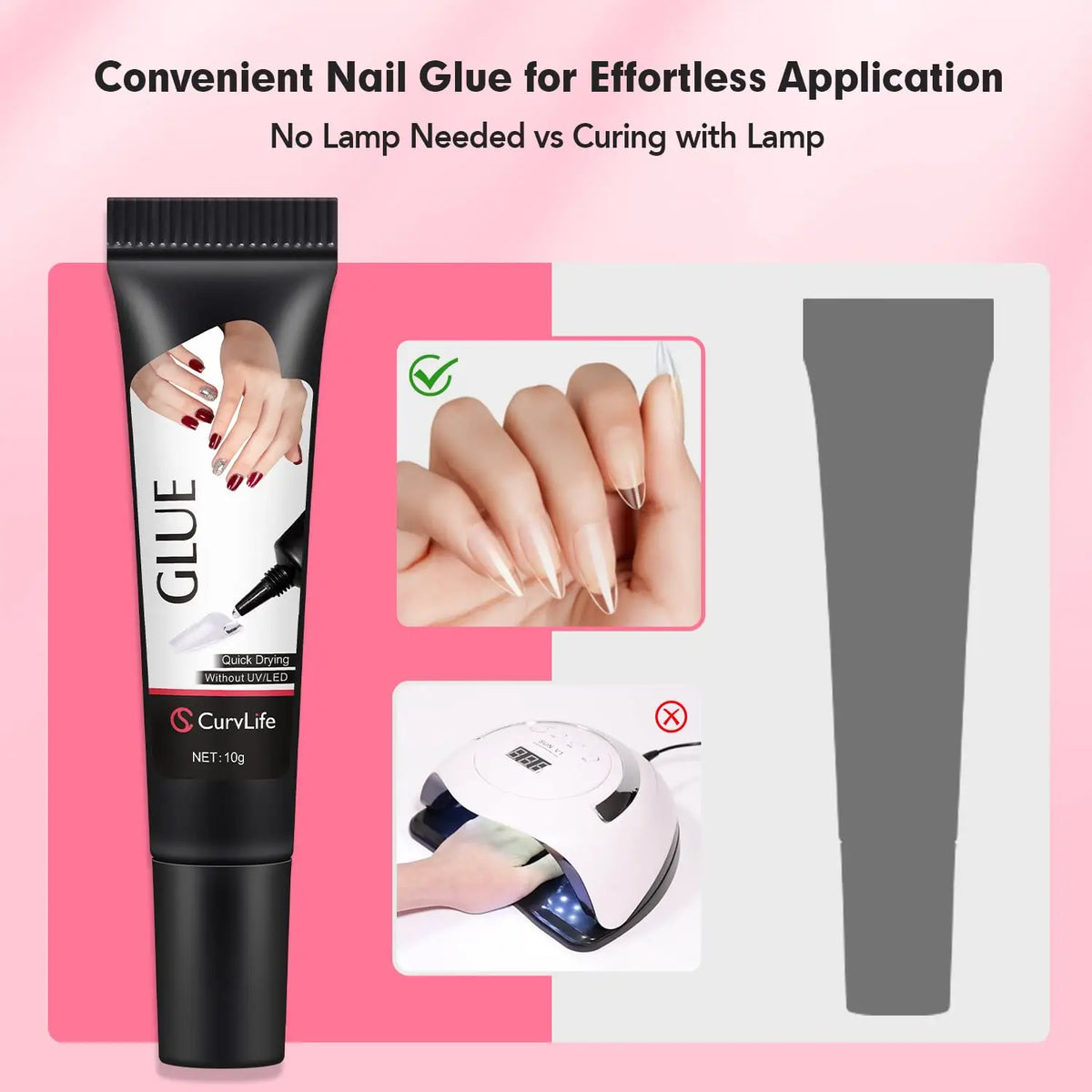 Semi-Solid Nail Glue – No UV Lamp Needed For Instant Salon-Quality Press-Ons