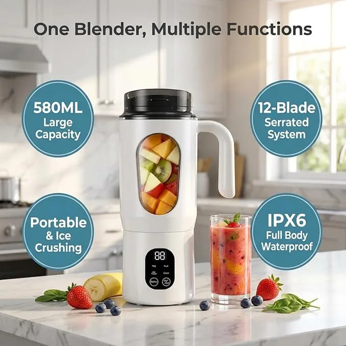 Portable Blender – 12-Blade Ice Crushing System For Smoothies On-The-Go