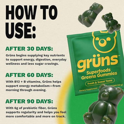 Greens Gummies (Low-Sugar): Get 60+ Superfoods & Nutrients in One Shockingly Delicious Daily Bite