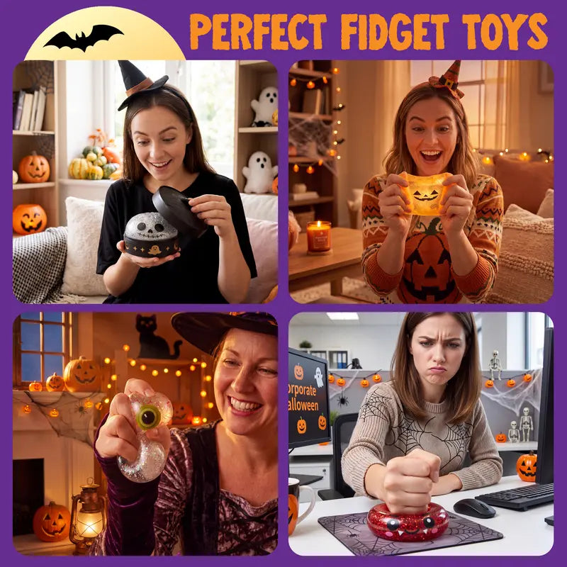 Spooky Halloween Squishy Dumpling Instant Stress Relief Toy