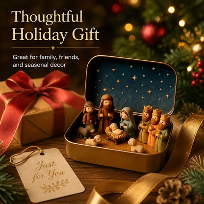Pocket Size Mini Nativity Scene Set