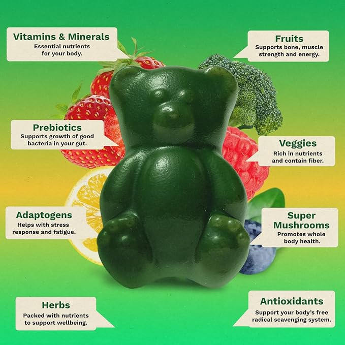 Greens Gummies (Low-Sugar): Get 60+ Superfoods & Nutrients in One Shockingly Delicious Daily Bite