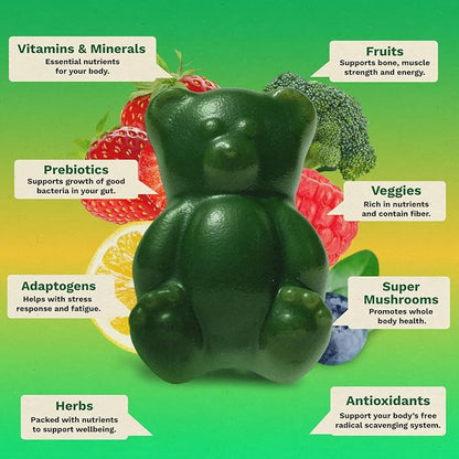 Greens Gummies (Low-Sugar): Get 60+ Superfoods & Nutrients in One Shockingly Delicious Daily Bite