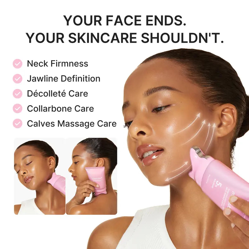 Neck & Jawline Massage Cream – Built-In Glide Applicator For Daily Hydration Care
