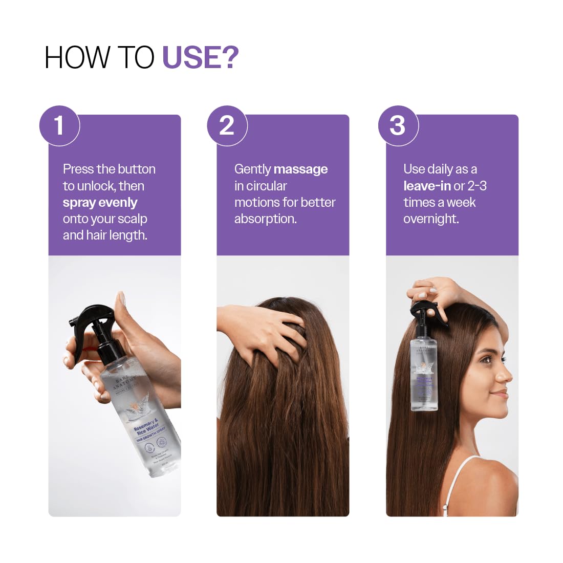 Hair Growth Spray – Natural Rosemary & Rice Water For Thicker, Fuller Hair
