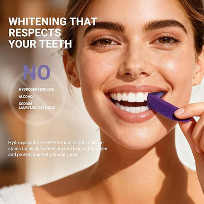 Purple Teeth Whitening Strips – PAP+ & nHAP Dual-Action Tech For Zero-Sensitivity Brighter Smiles