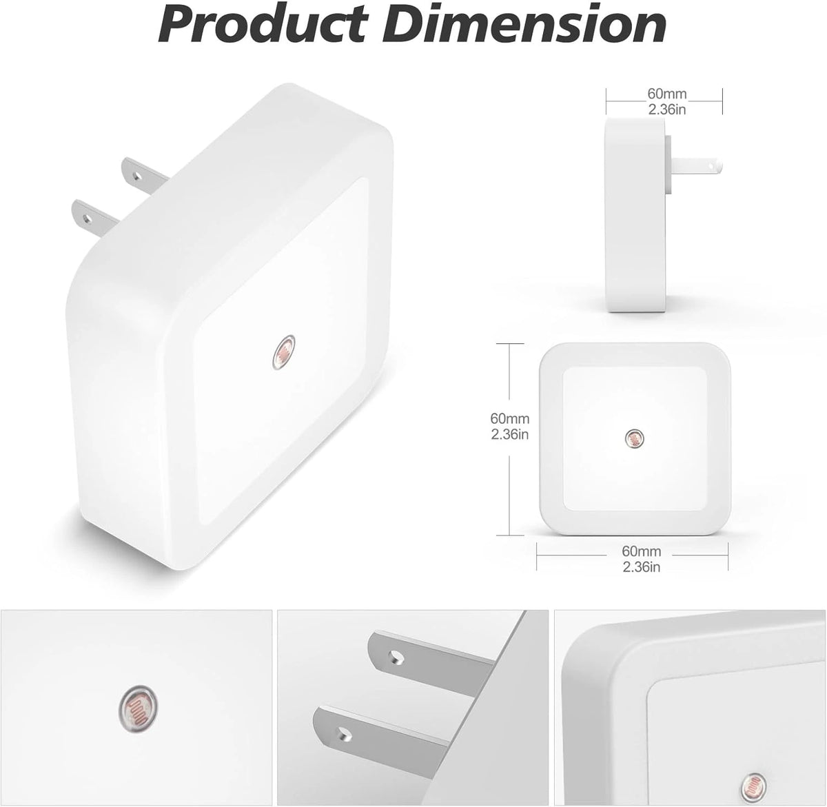 6 PCS LED Night Light – Dusk-To-Dawn Smart Sensor For Effortless Nighttime Safety