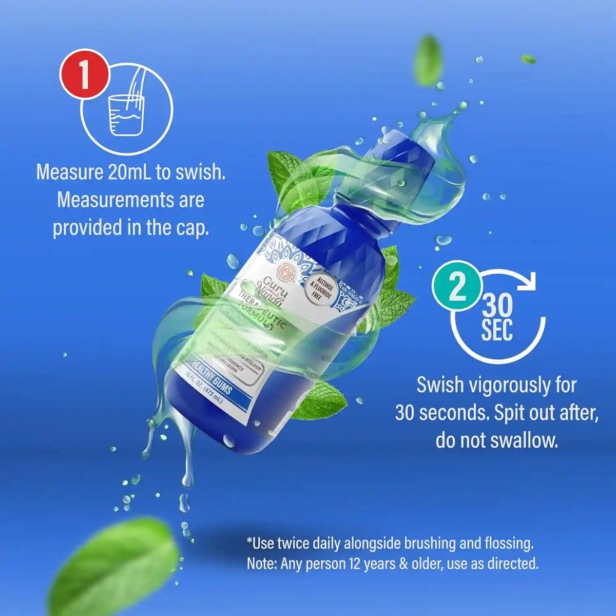 Healthy Gums Mouthwash – 0.05% CPC Anti-Gingivitis Formula For Healthy Gums & Zero Bleeding