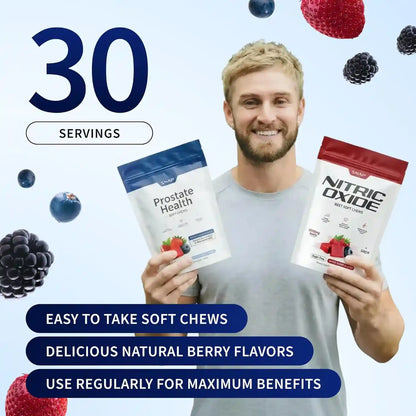 Prostate & Bladder Health Chews – Clinical Botanical Soft Chews For Optimal Urinary Flow & Male Vitality
