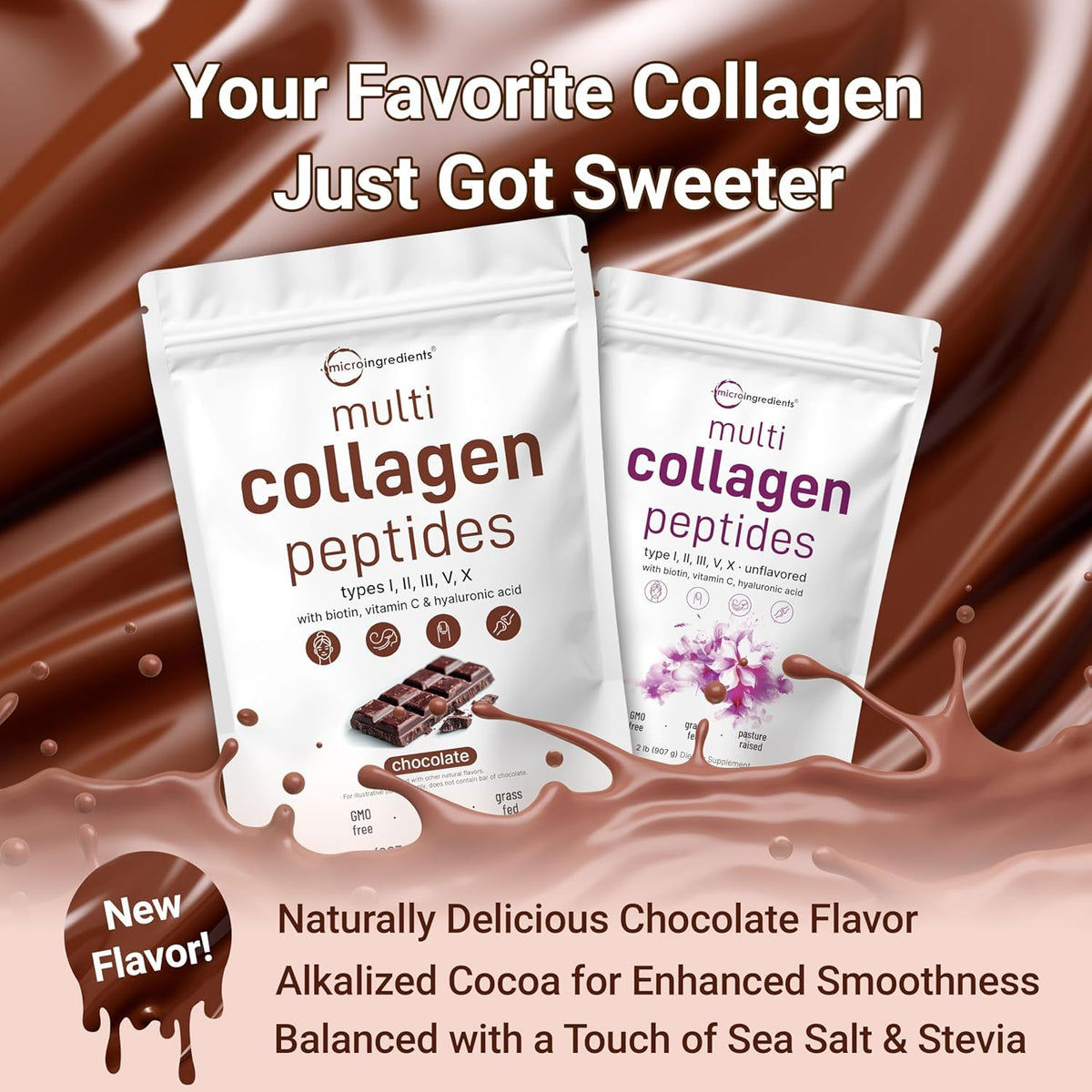 Multi Collagen Peptides Powder for Skin, Hair, Nails & Joints