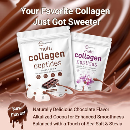 Multi Collagen Peptides Powder for Skin, Hair, Nails & Joints