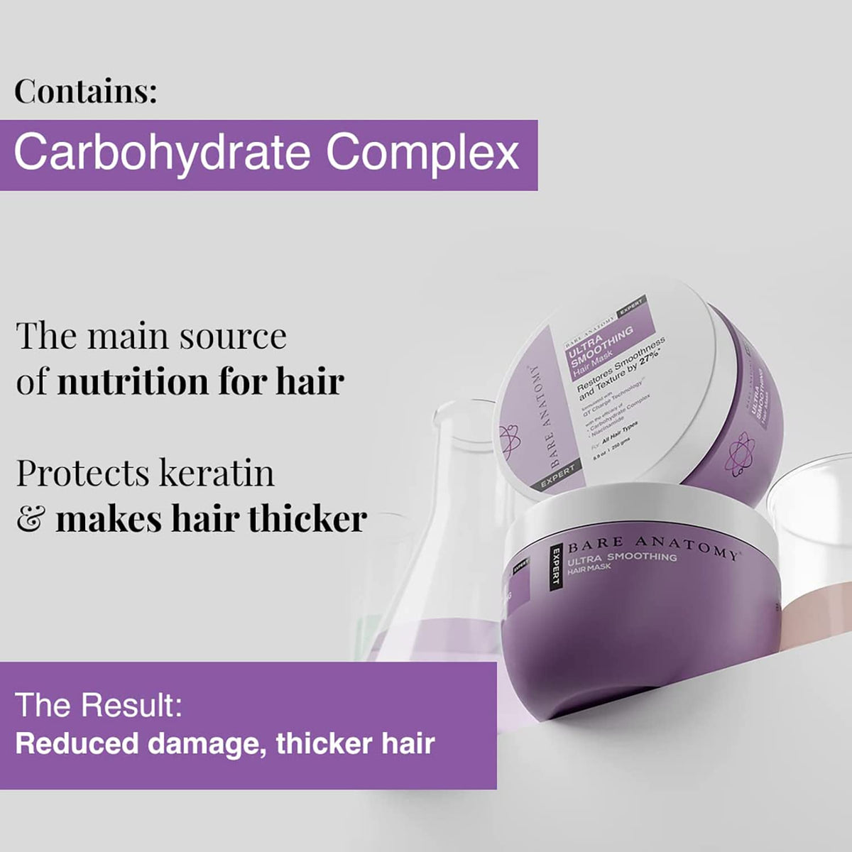 Ultra Smoothing Hair Trio – Advanced Carbohydrate Complex For 24H Frizz-Free Shine