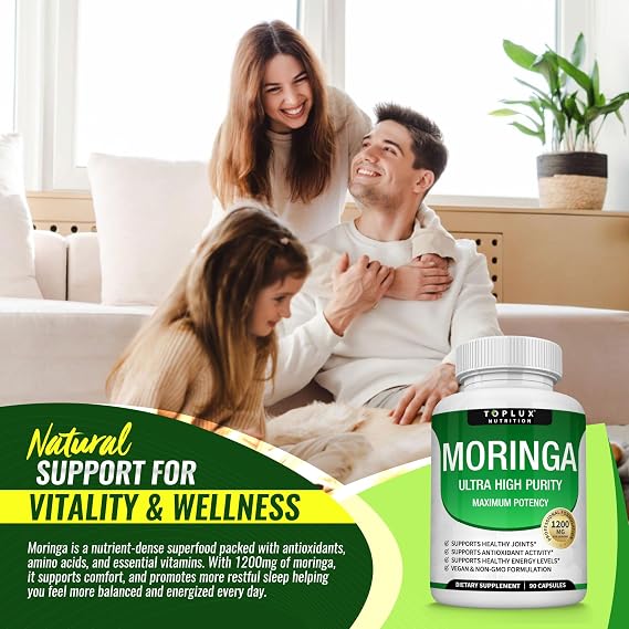 Moringa Oleifera Capsules – 1200mg Ultra Purity Extract For Natural Energy & Immune Vitality