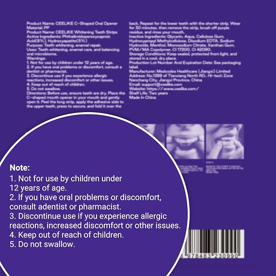 Purple Teeth Whitening Strips – PAP+ & nHAP Dual-Action Tech For Zero-Sensitivity Brighter Smiles