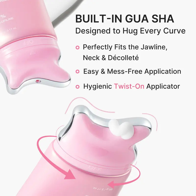 Neck & Jawline Massage Cream – Built-In Glide Applicator For Daily Hydration Care