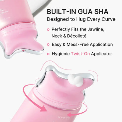 Neck & Jawline Massage Cream – Built-In Glide Applicator For Daily Hydration Care